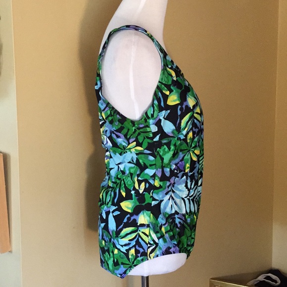 Swimsuits 4 All sz 20W Floral Mallot Bathing Suit - Picture 2 of 8